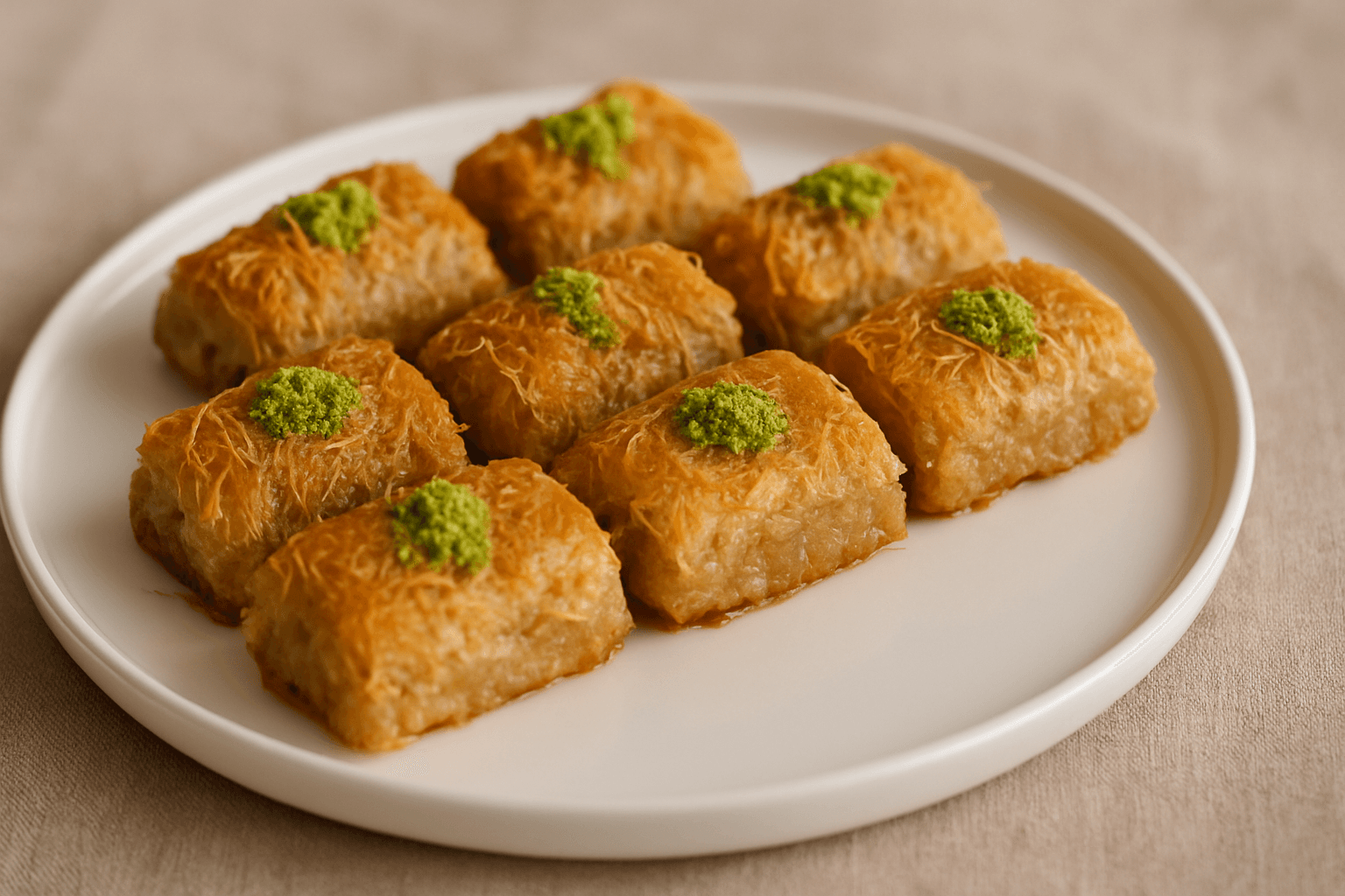 Cevizli Kadayıflı Şerbetli Tatlı Tarifi