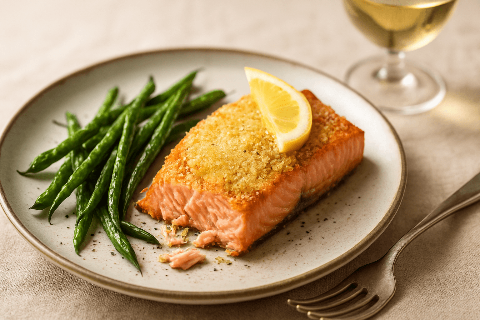 Fırında Parmesan Kaplamalı Somon Tarifi