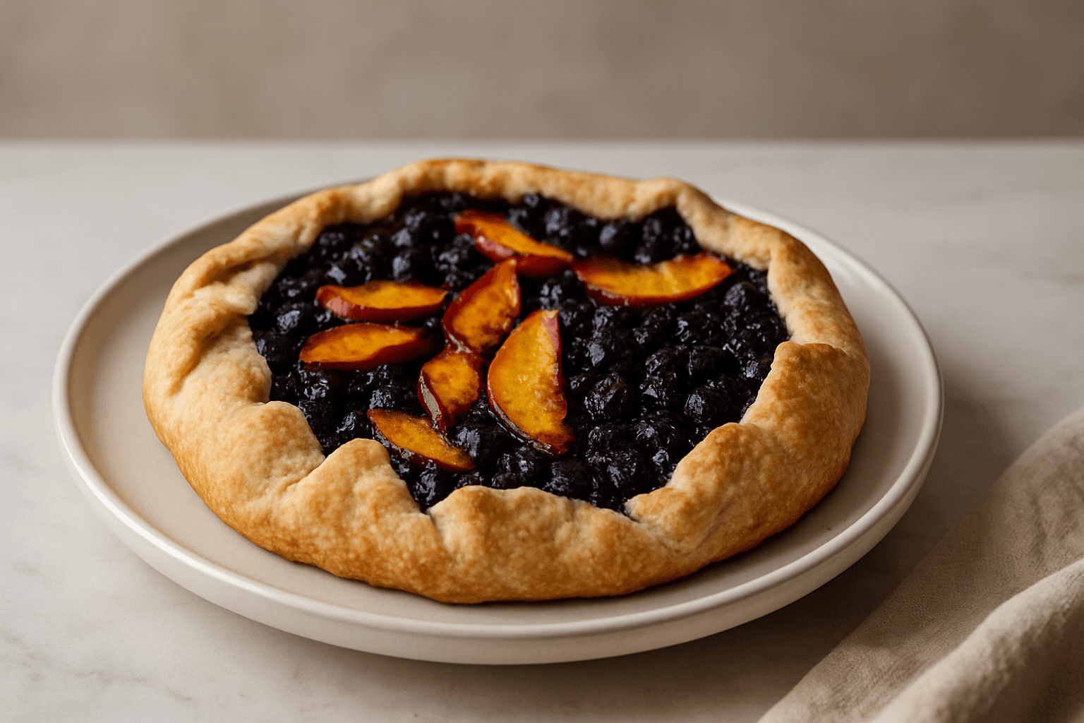 Nektarin ve Yaban Mersinli Tart Tarifi