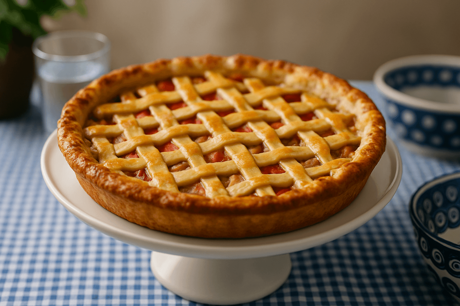 Taze Raventli Turta Tarifi (Rhubarb Pie)